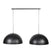 Giga Meubel - Hanglamp Zwart - 2-Lichts - 142x60x150cm - Dome