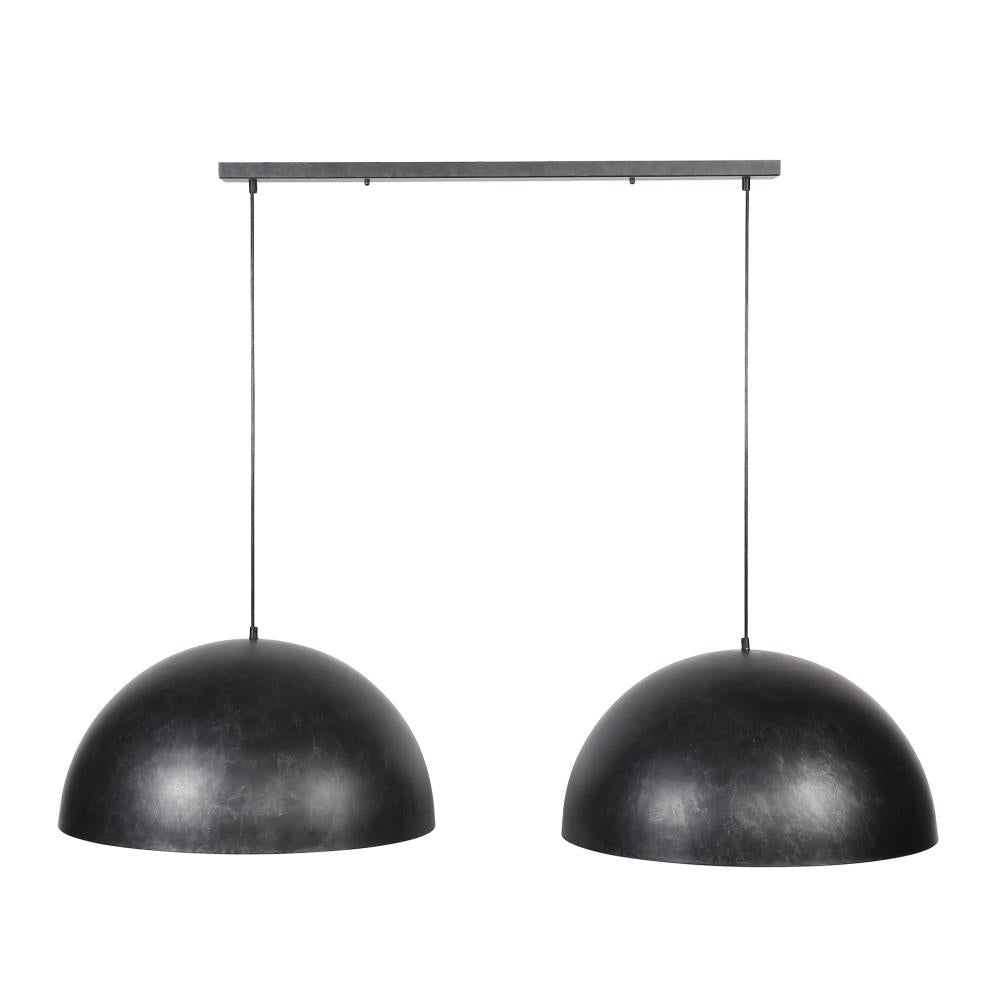 Giga Meubel - Hanglamp Zwart - 2-Lichts - 142x60x150cm - Dome