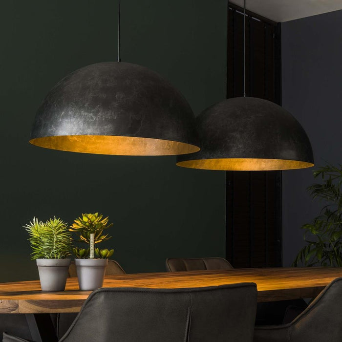 Giga Meubel - Hanglamp Zwart - 2-Lichts - 142x60x150cm - Dome