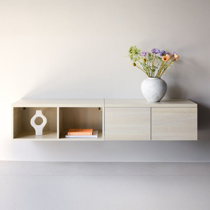 Fjôrd - Tv-meubel Whitewash - 180x45x35cm - Nomi