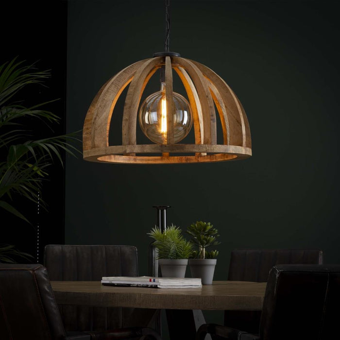 Giga Meubel - Hanglamp Naturel Hout - 1-Lichts - Ø60x150cm