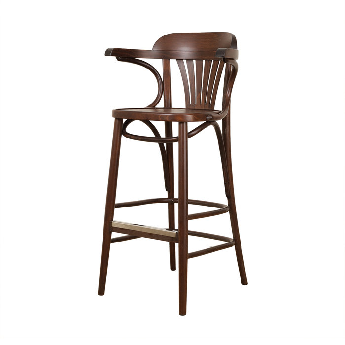 Fameg Jos houten barkruk walnoot - 75 cm