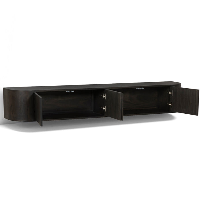 Livingfurn - TV-Meubel Novero Espresso Zwevend - 35x220x33cm