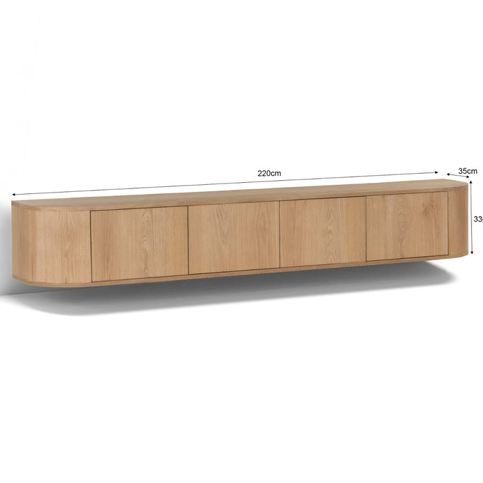 Livingfurn - TV-Meubel Novero Zwevend - 35x220x33cm