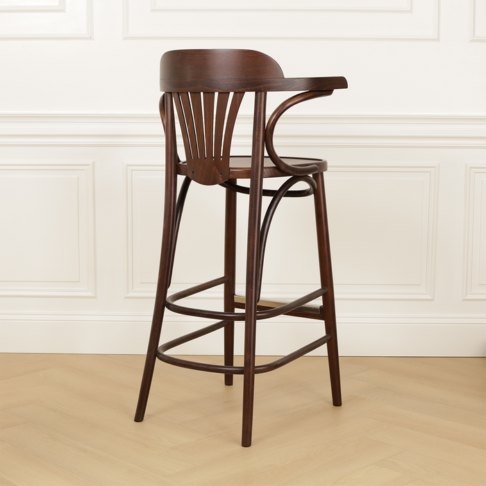 Fameg Jos houten barkruk walnoot - 75 cm