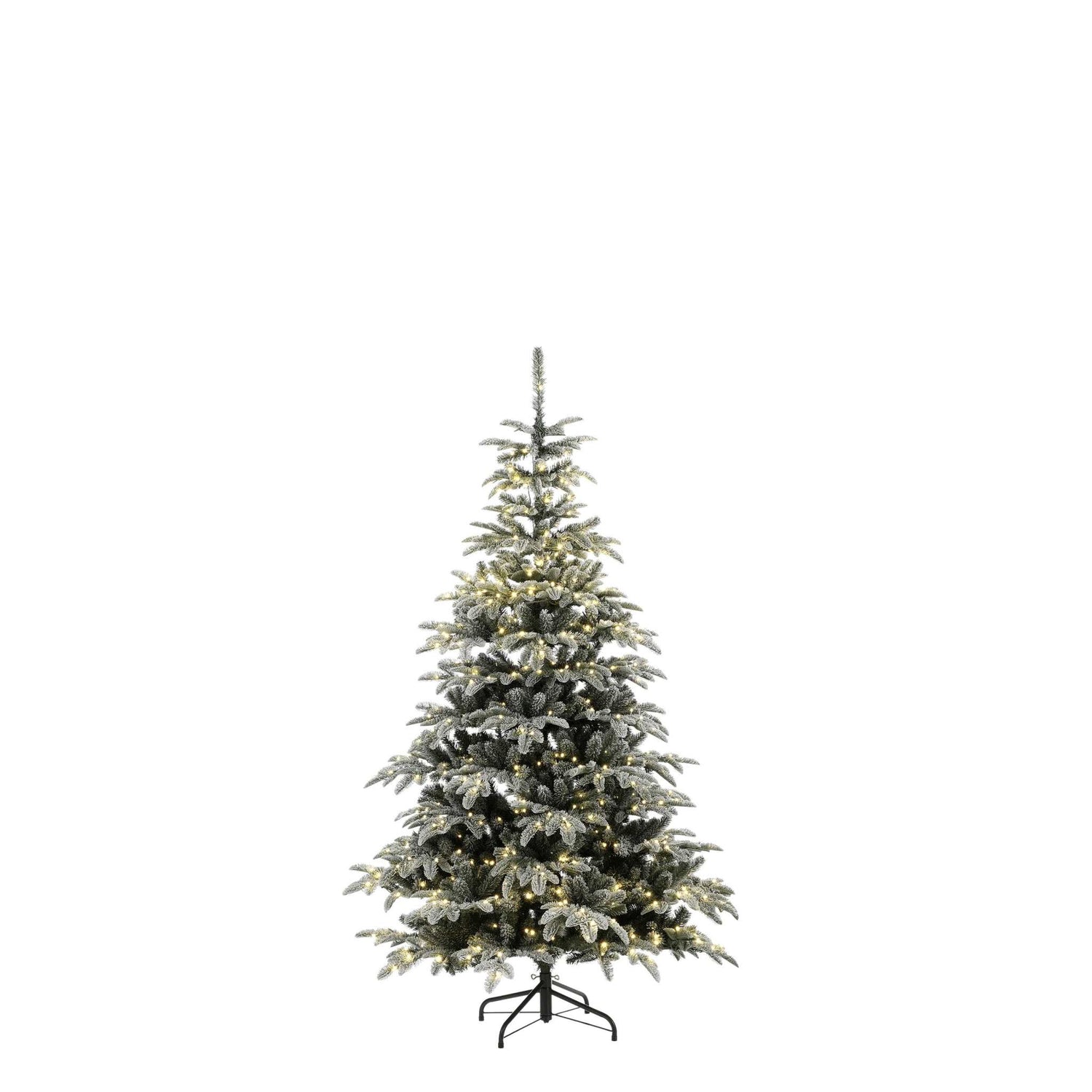 Black Box Kunstkerstboom Picton - 94x94x155 cm - PVC|Polyethyleen - Bevroren Groen - 400LED