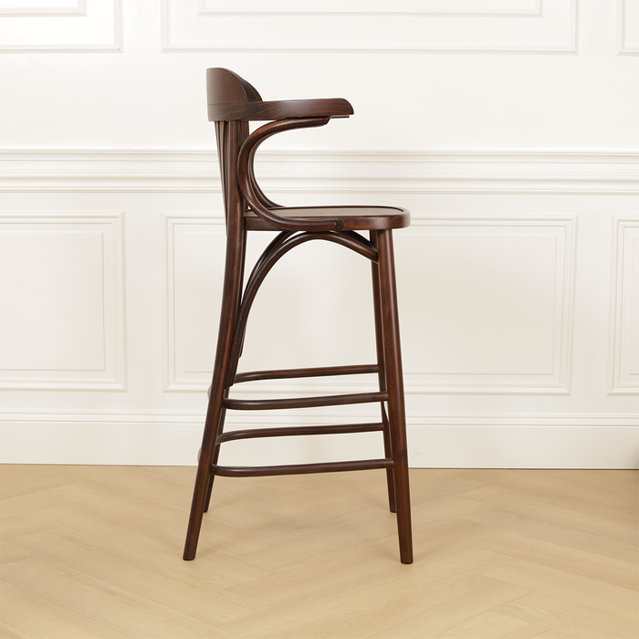 Fameg Jos houten barkruk walnoot - 75 cm