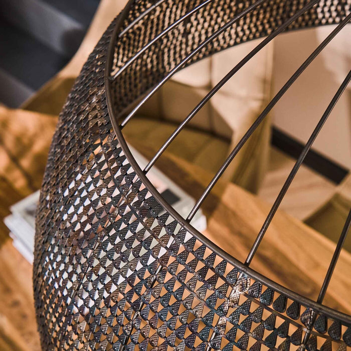 Giga Meubel - Hanglamp Zwart|Bruin - 1-Lichts - Ø80x80cm - Armor