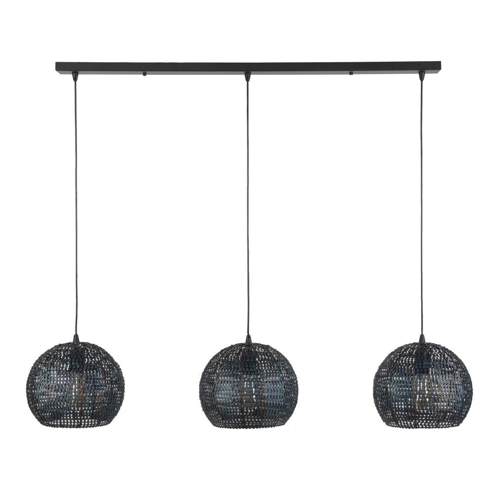 Giga Meubel - Hanglamp Zwart - 3-Lichts - 128cm - Armor Half Rond