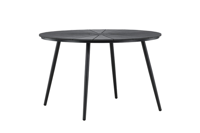 Fjôrd - Tuintafel Rond - Zwart Aluminium - 120x120x74cm - San Vito