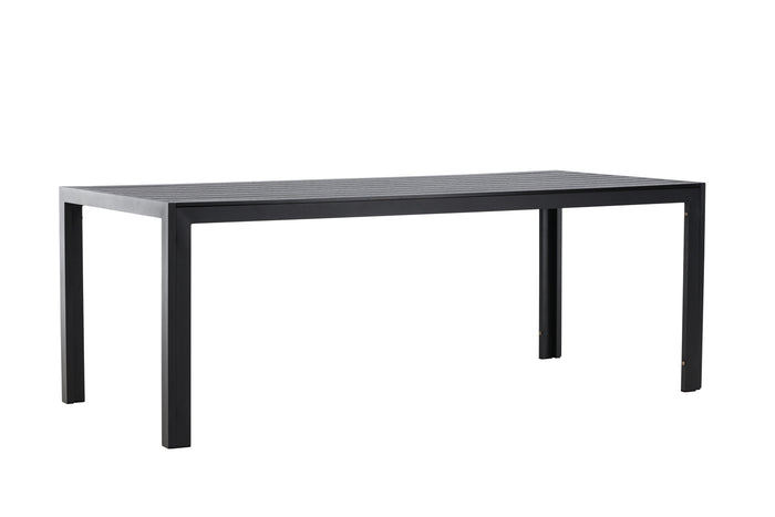 Fjôrd - Tuintafel Rechthoek - Zwart Aluminium - 205x90x74cm - Mirko