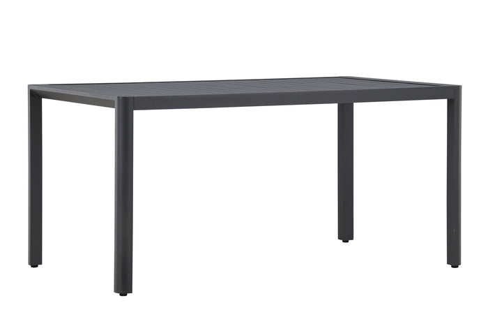 Fjôrd - Tuintafel Rechthoek - Zwart Aluminium - 150x85x72cm - Giardini