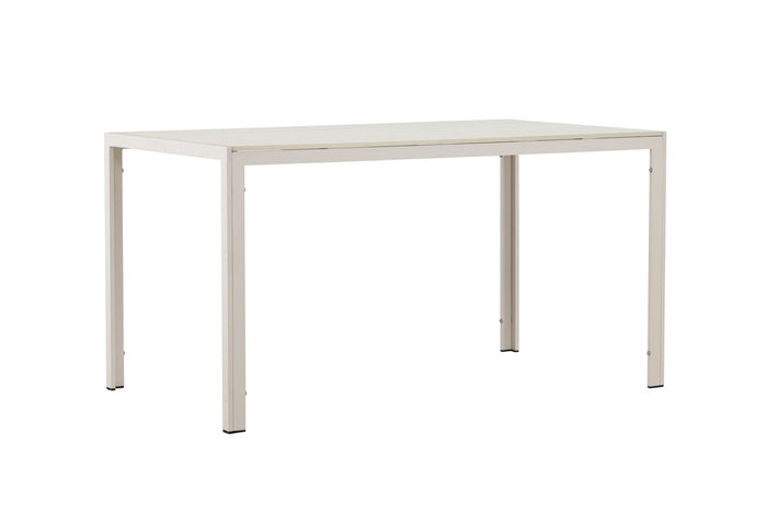 Fjôrd - Tuintafel Rechthoek - Beige Aluminium - 140x80x74cm - Mirko