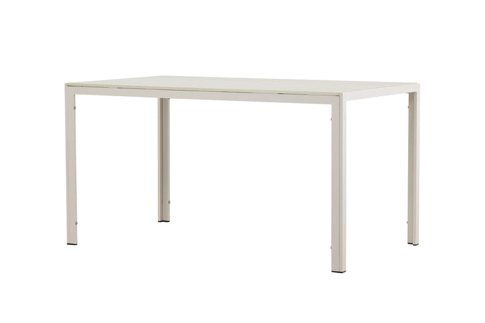 Fjôrd - Tuintafel Rechthoek - Beige Aluminium - 140x80x74cm - Mirko