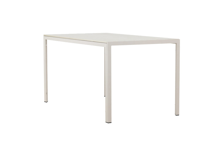 Fjôrd - Tuintafel Rechthoek - Beige Aluminium - 140x80x74cm - Mirko