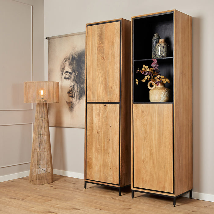 StarFurn - Boekenkast Naturel Hout - 60x45x220cm - RichWood