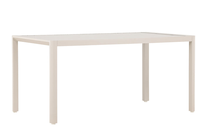 Fjôrd - Tuintafel Rechthoek - Beige Aluminium - 150x85x72cm - Giardini