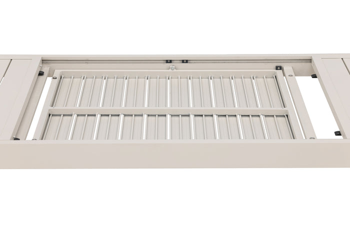 Fjôrd - Tuintafel Rechthoek  Beige Aluminium Uitschuifbaar