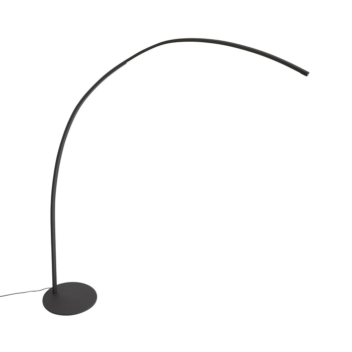 QAZQA Moderne booglamp zwart incl. LED met touch dimmer - Arlow