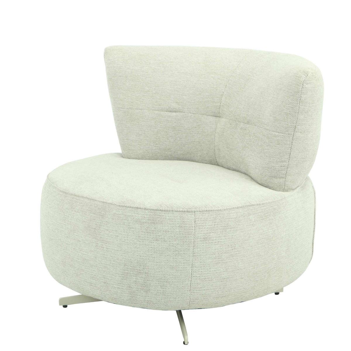 StarFurn - Fauteuil Lichtgrijs Stof - Draaibaar - Fien