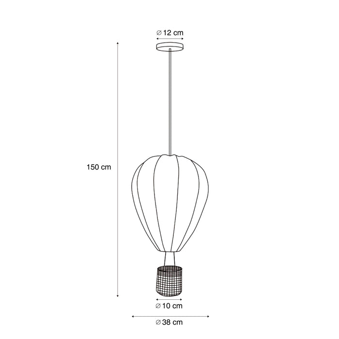 QAZQA Kinder hanglamp blauw luchtballon - Air Balloon