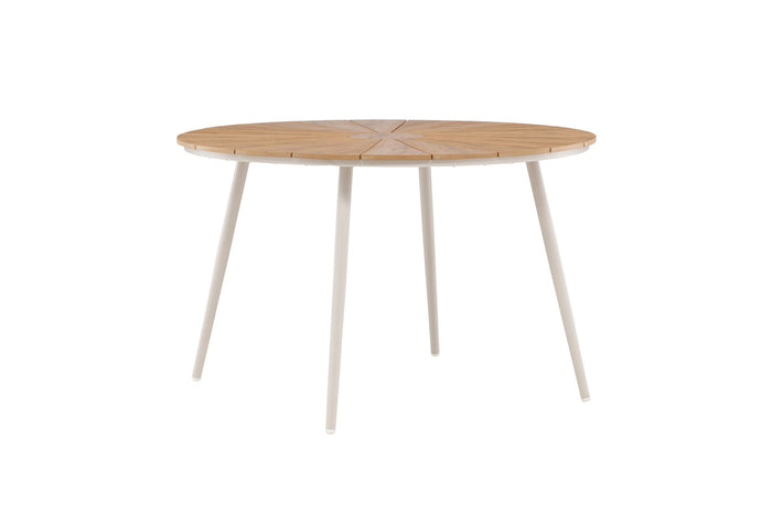 Fjôrd - Tuintafel Rond - Beige|Naturel Aluminium - 120cm - San Vito
