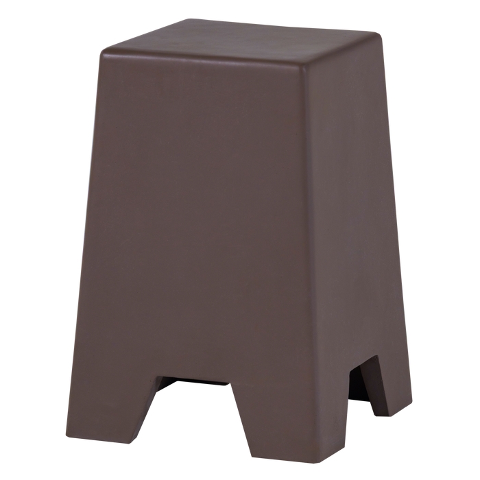 WOOOD Zina Bijzettafel Hoog - Cement - Bruin - 51x36x36