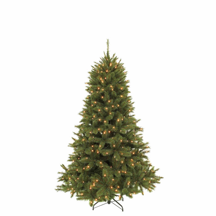 Triumph Tree Kunstkerstboom Forest frosted - 130x130x185 cm - PVC|Hardnaald - Donker Groen - 224LED