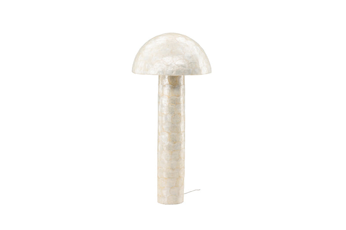 Fjôrd - Vloerlamp Lichtgrijs Schelpen - 55x55x120cm - Lindön