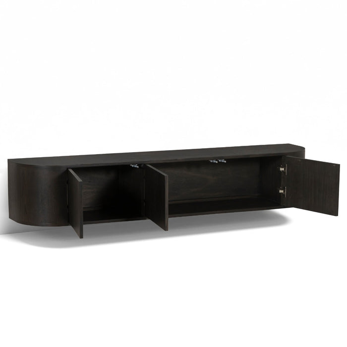Livingfurn - TV-Meubel Novero Espresso Zwevend - 35x180x33cm
