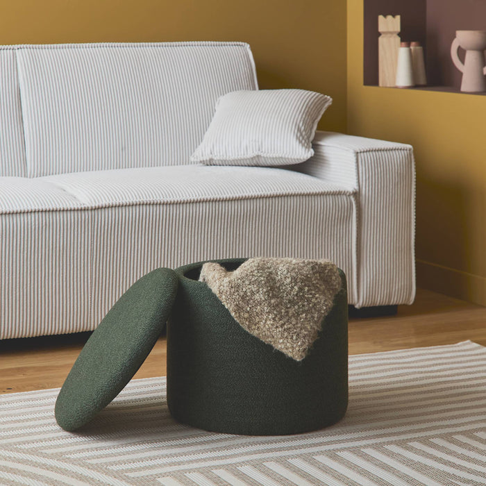 sweeek - Stoffen poef met opbergruimte