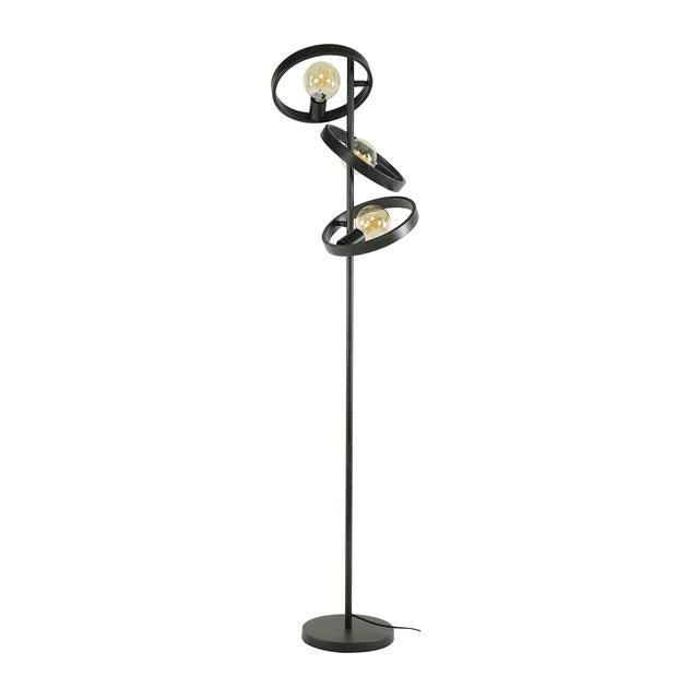 Giga Meubel - Vloerlamp Zwart - 3-Lichts - 40x40x155cm - Hover
