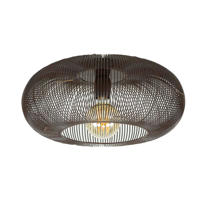 Giga Meubel - Plafondlamp Zwart|Koper - 1-Lichts - 43x43x20cm - Twist