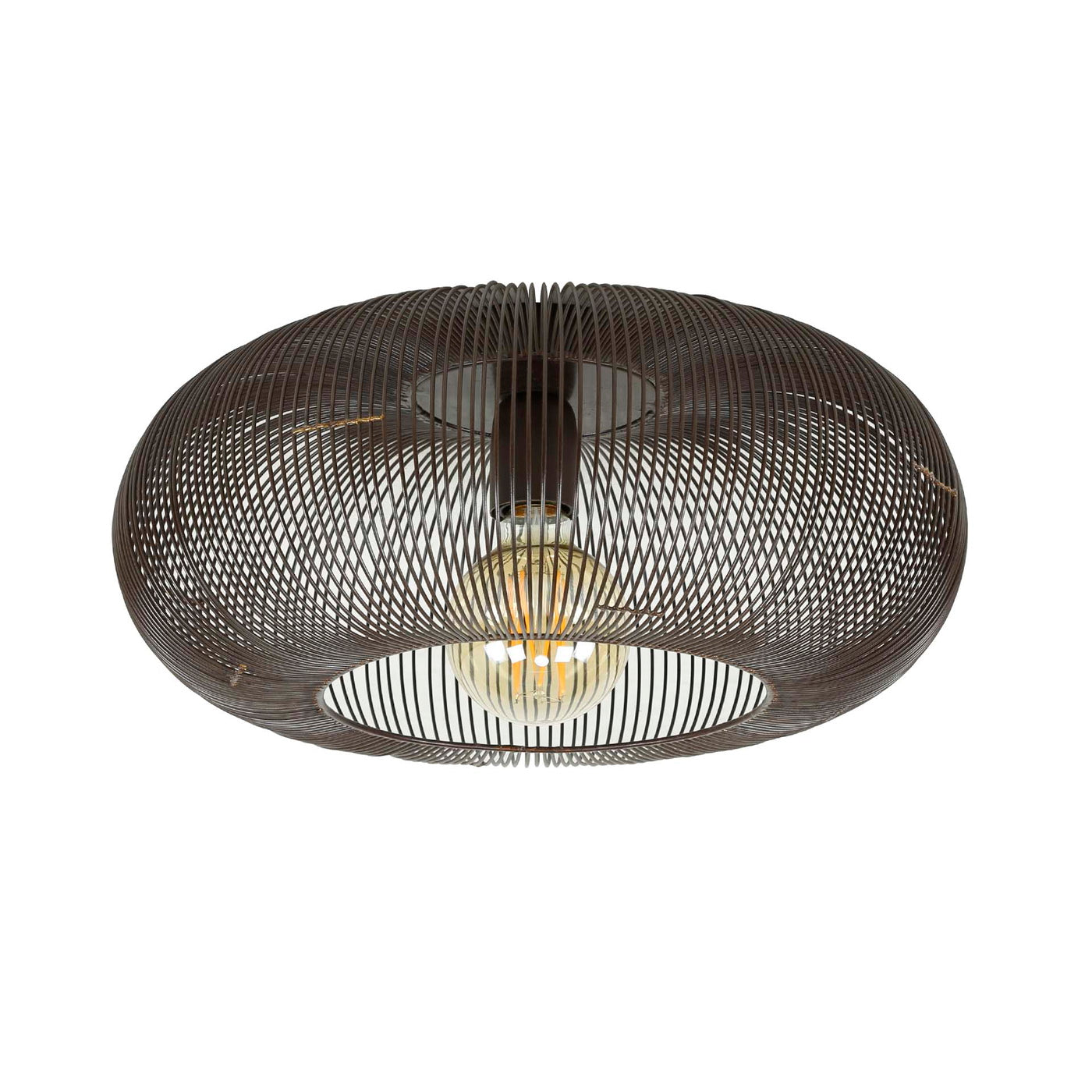 Giga Meubel - Plafondlamp Zwart|Koper - 1-Lichts - 43x43x20cm - Twist