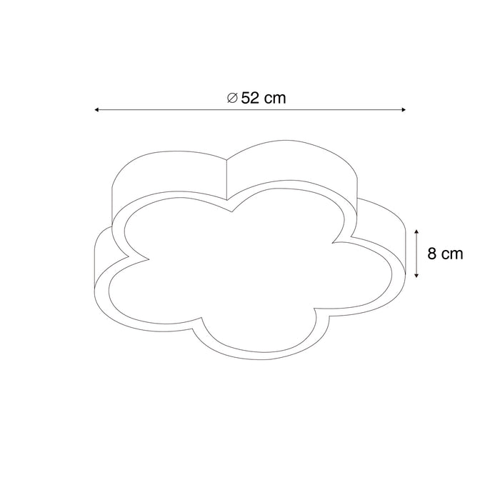 QAZQA Kinder plafondlamp groen met wit - Lucille