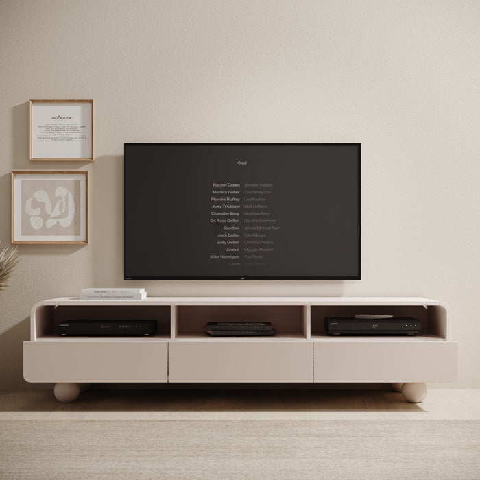 Meubella - Anobo - TV-Meubel - Beige - 180 cm