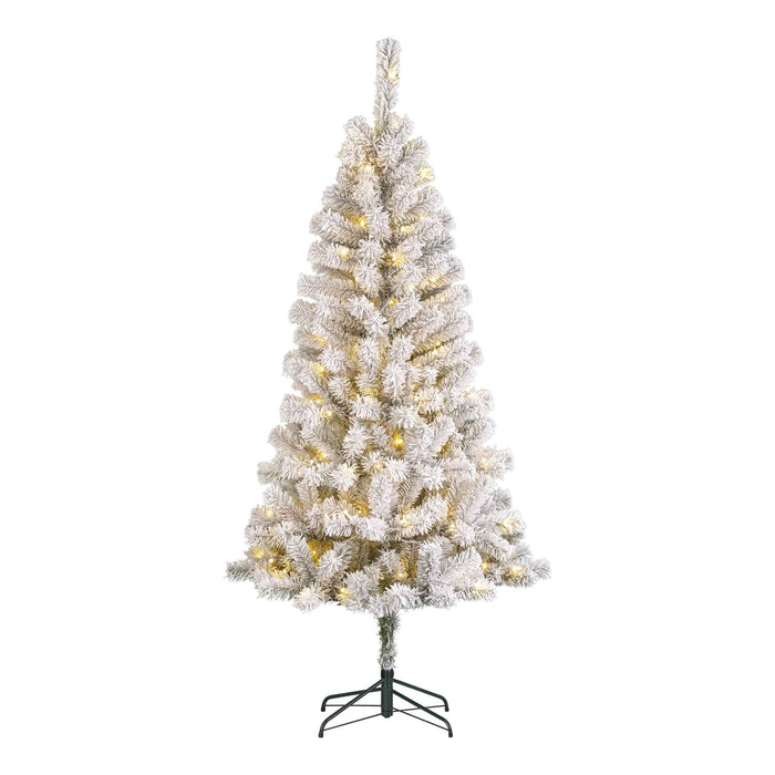 Black Box Kunstkerstboom Ague - 109x109x230 cm - PVC - Bevroren Groen - 240LED