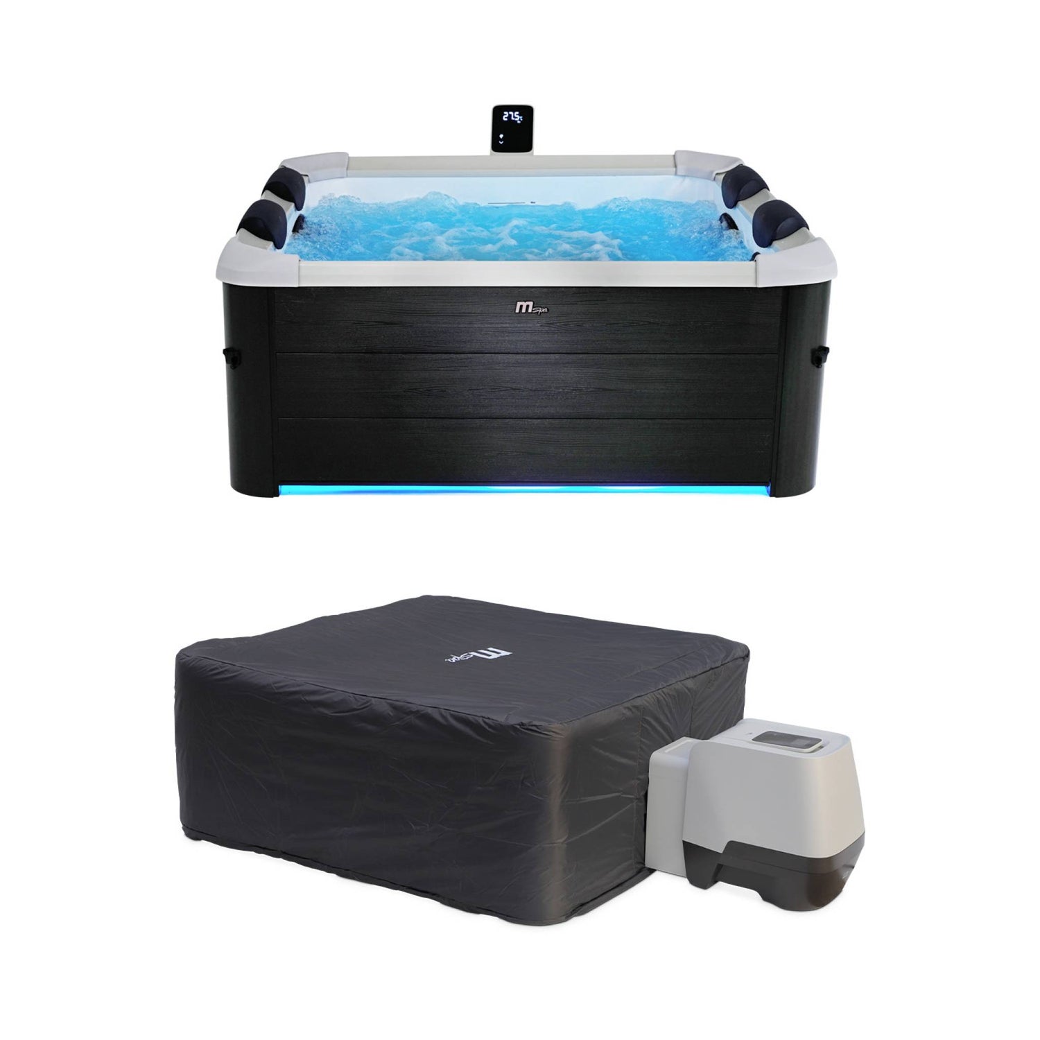 sweeek - Spa 6-persoons hydro-massage, 4 kussens en termische hoes