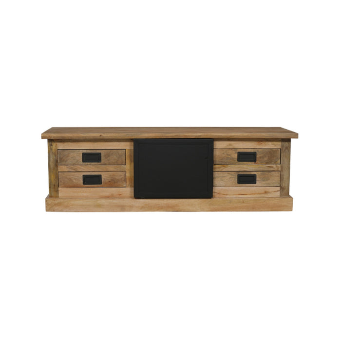 StarFurn - Tv-meubel Rechthoek Naturel Hout - 155x45x50cm - Nashville