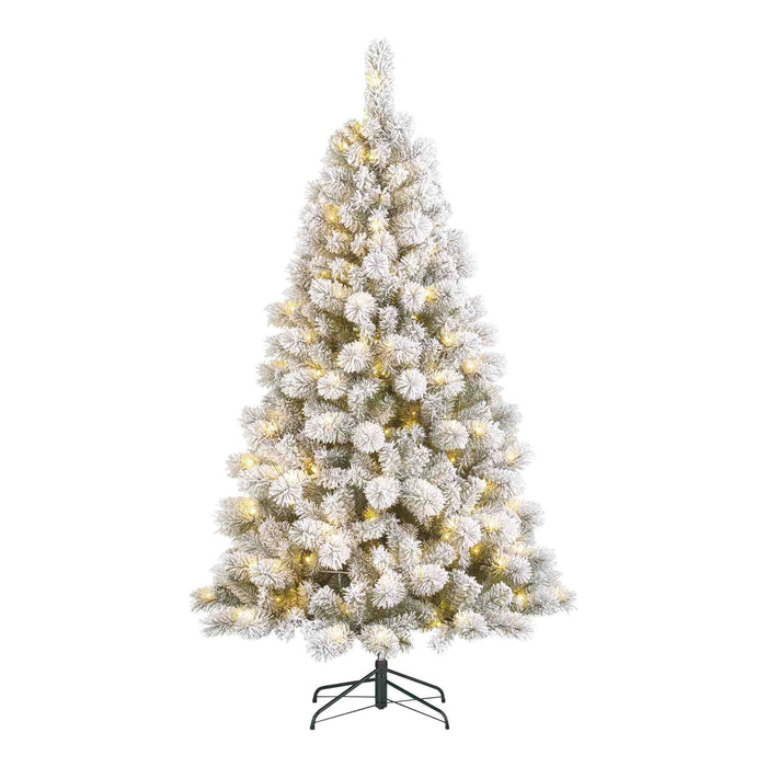 Black Box Kunstkerstboom Brantford - 119x119x215 cm - Hardnaald - Bevroren Groen - 290LED