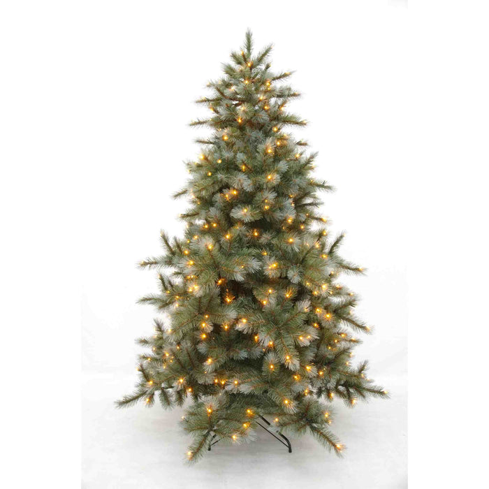 Triumph Tree Kunstkerstboom Wyoming - 145x145x215 cm - PVC|Hardnaald - Blauw - 384LED