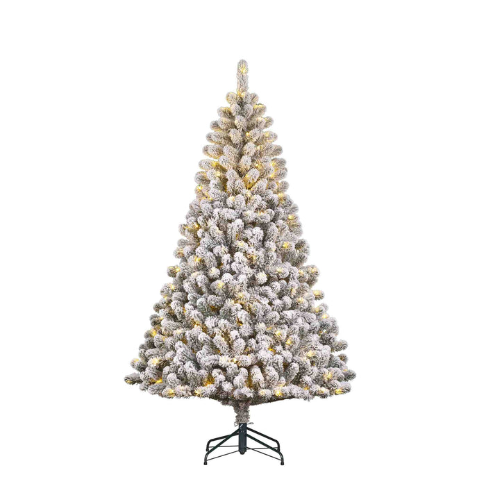 Black Box Kunstkerstboom Charlton - 127x127x215 cm - PVC - Bevroren Groen - 360LED