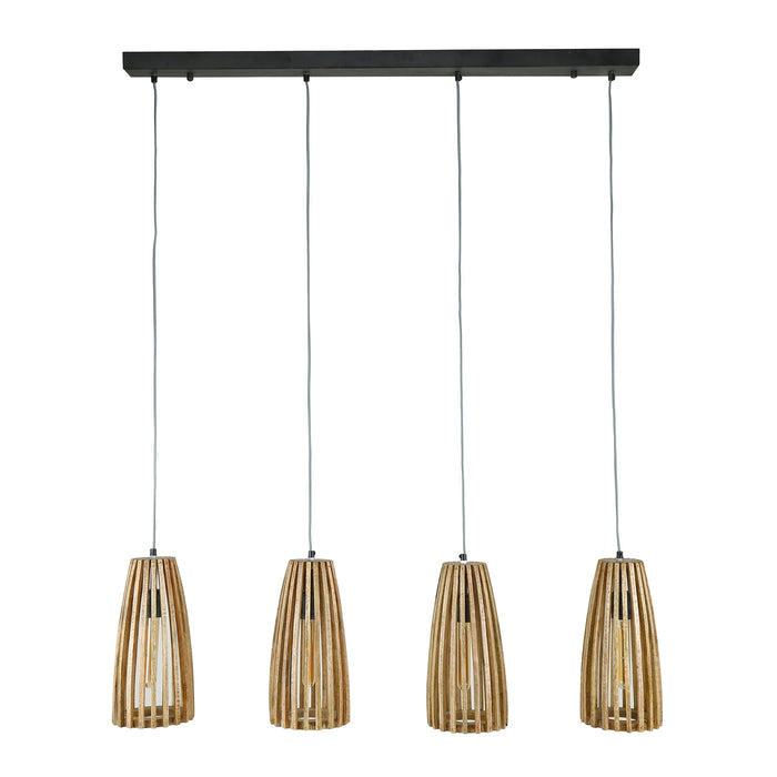 Giga Meubel - Hanglamp Naturel Hout - 20x135x150cm - Launch