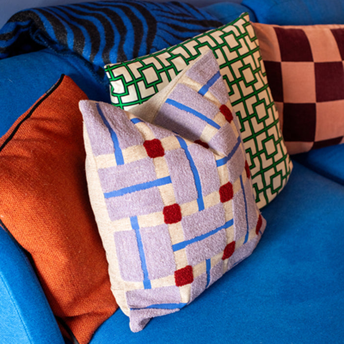 &klevering Plano Sierkussen 50 x 50 cm - Paars