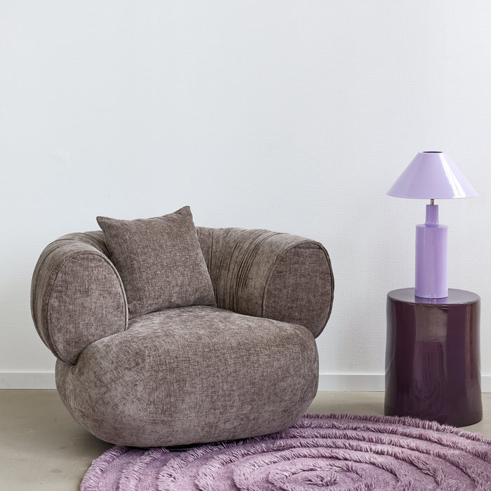 by fonQ Crown Fauteuil - Taupe / Structuur