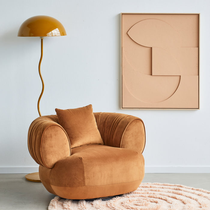 by fonQ Crown Fauteuil - Oranjebruin / Effen