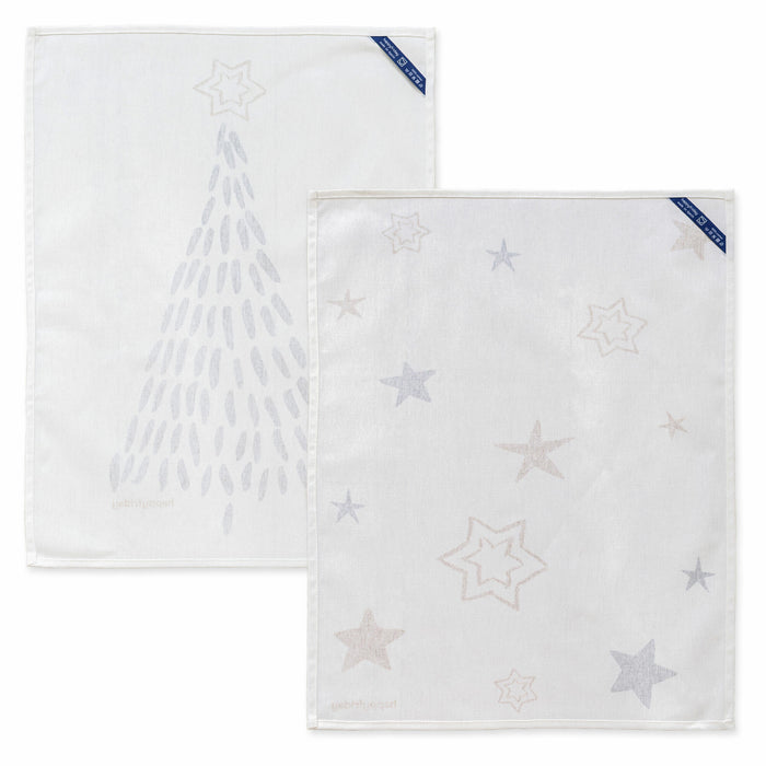 Gold Xmas Keukenhanddoek 2 stuks 70x50 cm Xmas, Veelkleurig, 100% katoen, de kwaliteit van 200 Gr x m2