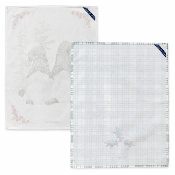 Gnomes Keukenhanddoek 2 stuks 70x50 cm Xmas, Veelkleurig, 100% katoen, de kwaliteit van 200 Gr x m2