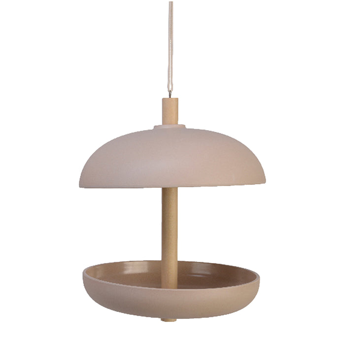 Decoris Vogelvoedersilo - hangend - bamboe - taupe - 25 cm