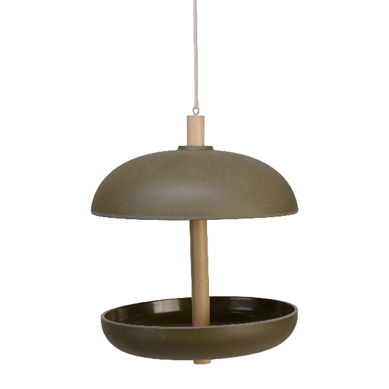 Decoris Vogelvoedersilo - hangend - bamboe - donkergroen - 25 cm